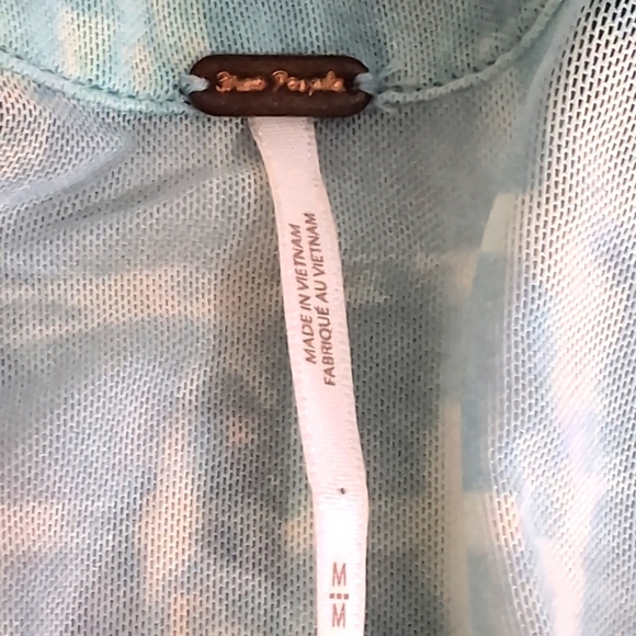 Free People Sheer Micromesh Button Blouse..Size M - Picture 7 of 7